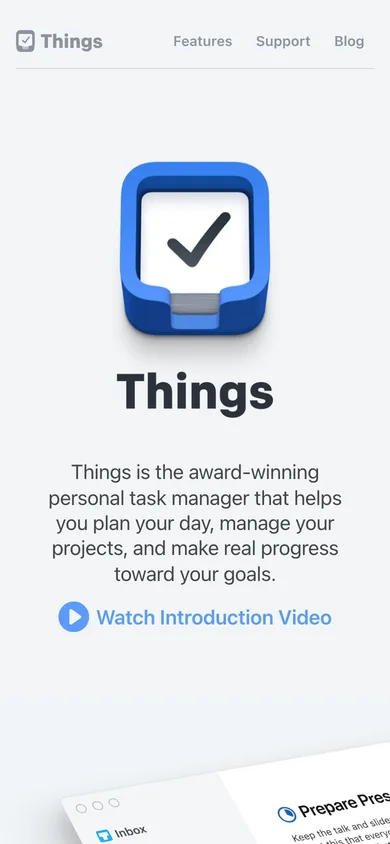 Things mobile screenshot