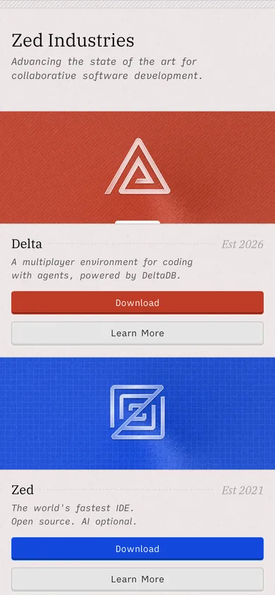 Zed mobile screenshot